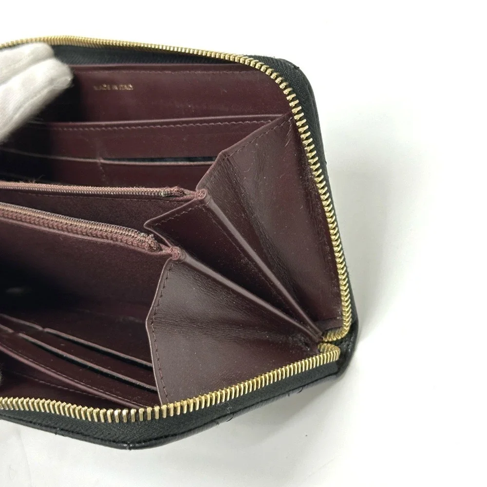 CHANEL Black Caviar Leather Logo Wallet